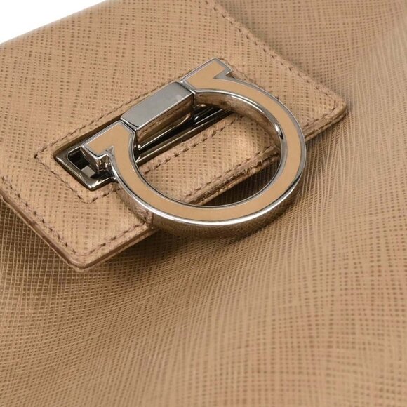 Salvatore Ferragamo Brown Leather Gancini Handbag - Picture 11 of 11